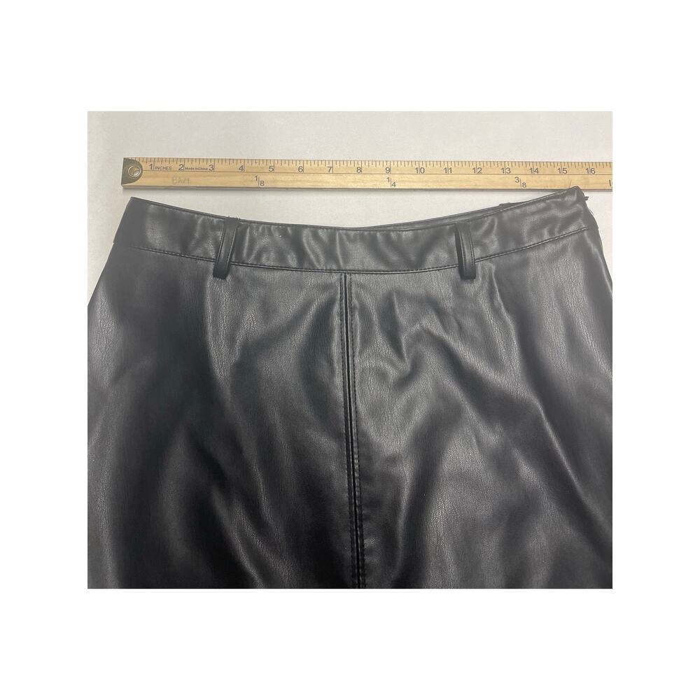 Zara Faux Leather Paneled Midi Skirt Size Large - Picture 3 of 7